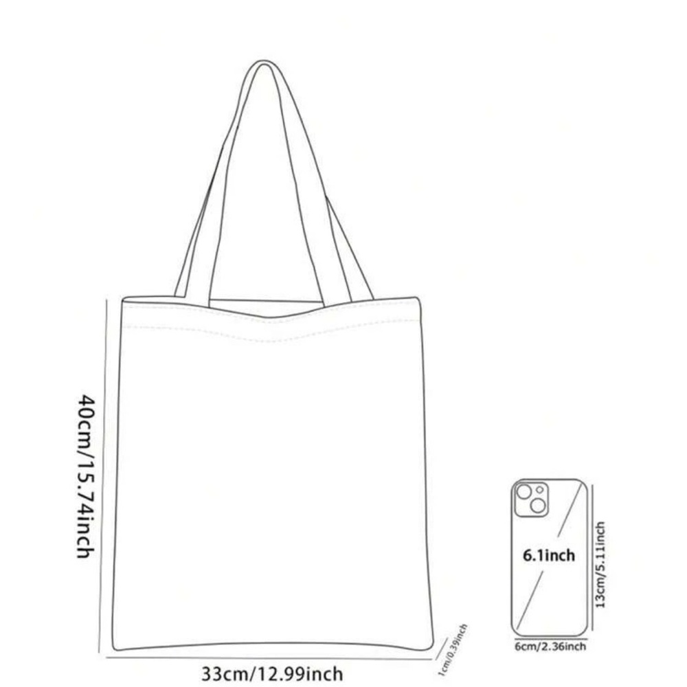 Stylish White Tote Bag